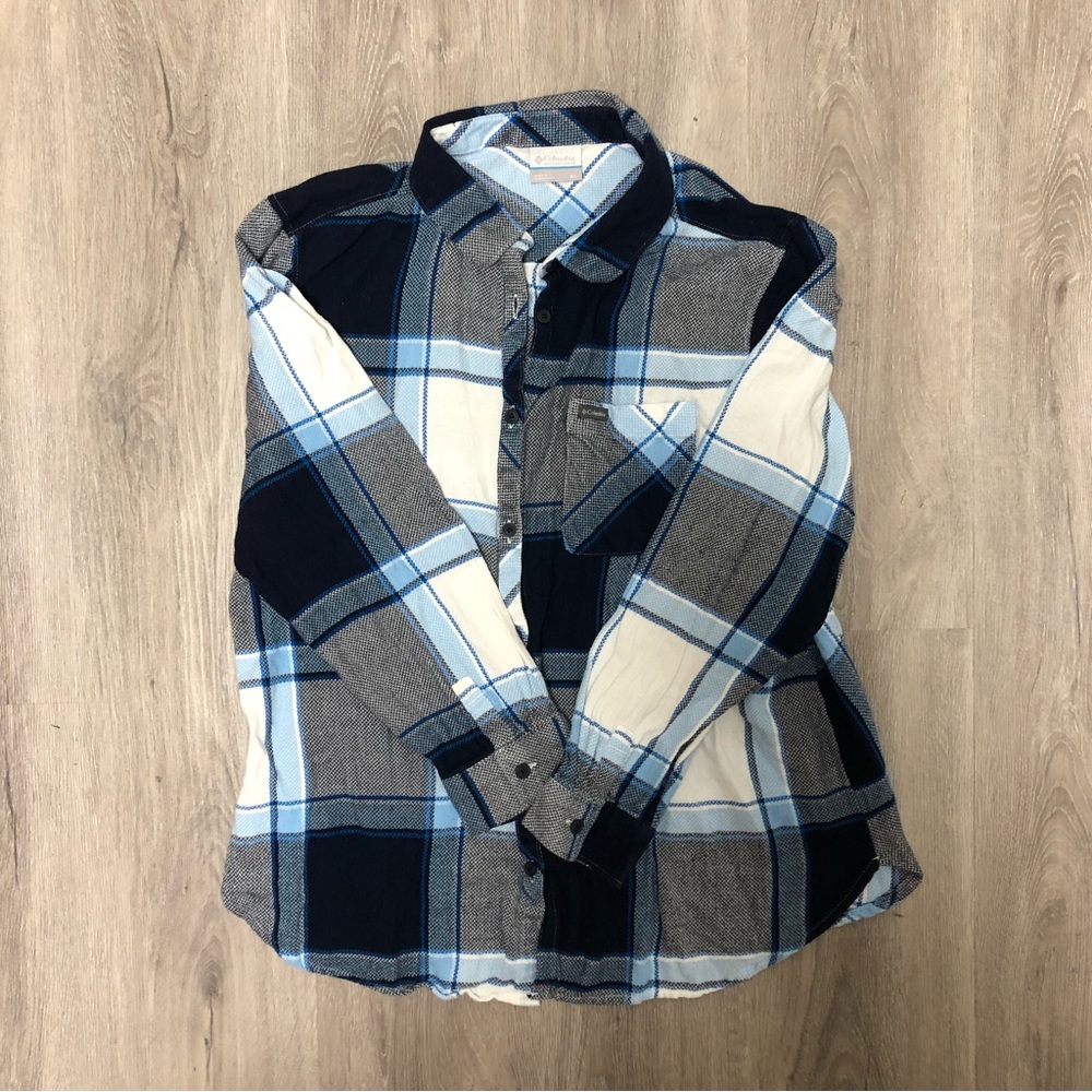 Columbia Women’s Size XL Simply Put II Flannel Shirt Long Sleeve 100% Cotton